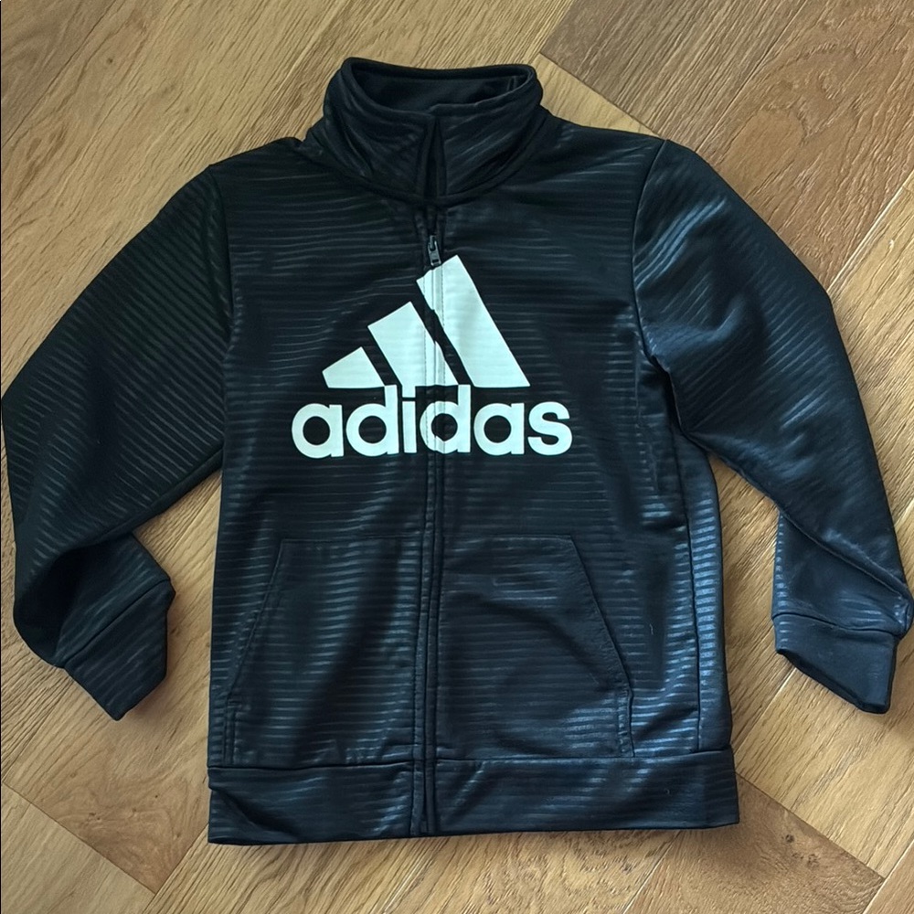 Adidas Black Full-Zip Jacket with White Logo